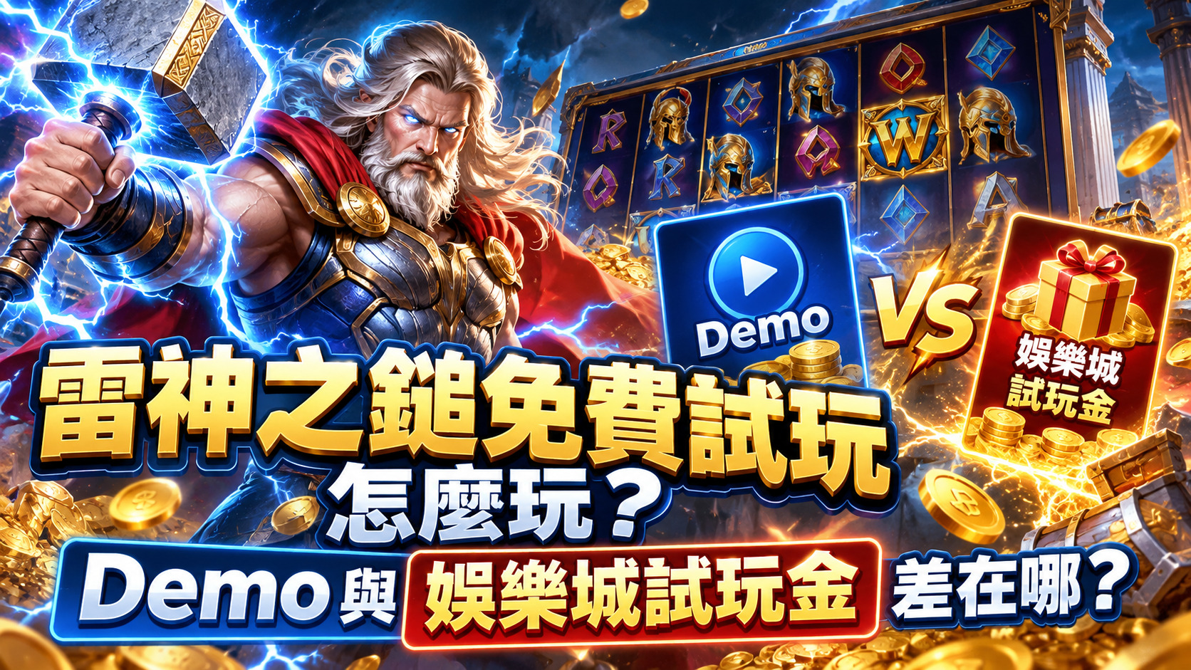 雷神之鎚免費試玩怎麼玩？Demo與娛樂城試玩金差在哪？