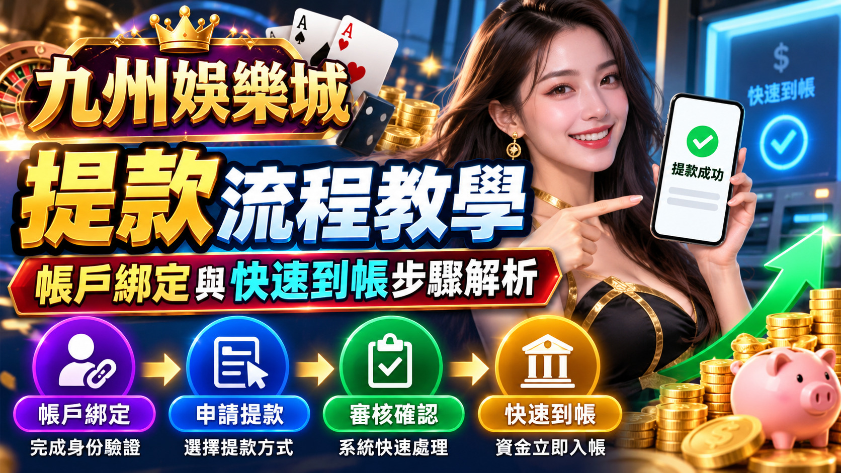 九州娛樂城提款流程教學：帳戶綁定與快速到帳步驟解析